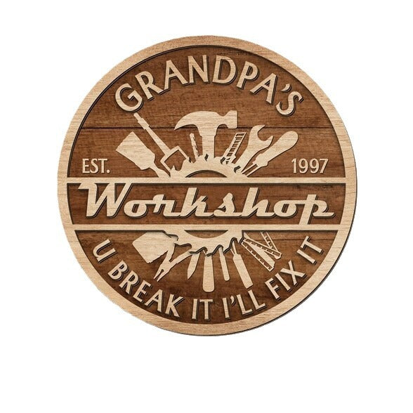 Personalized Fathers Day Wooden Sign for Dad