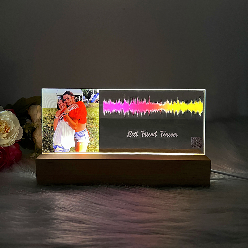 Custom Rainbow Soundwave Art -Voice Recording Gift