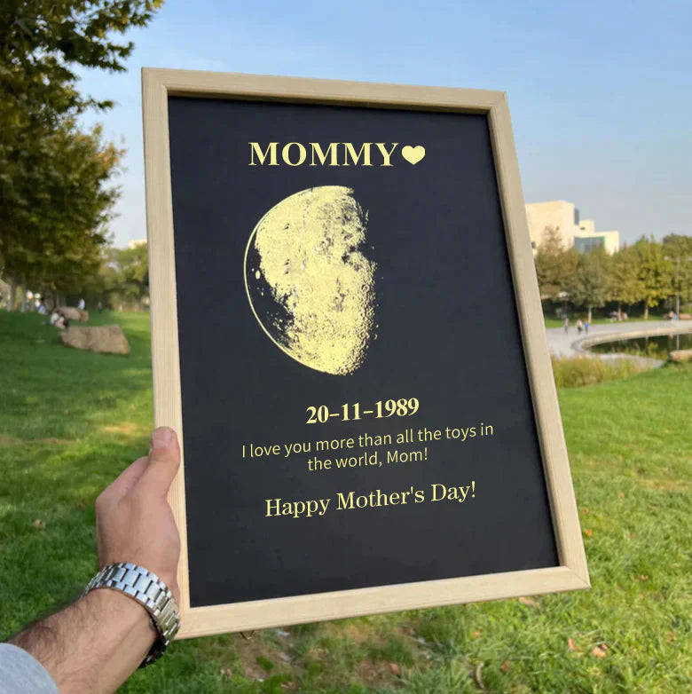 Custom Moon Phase With Custom Text - Christmas Gift for Mom