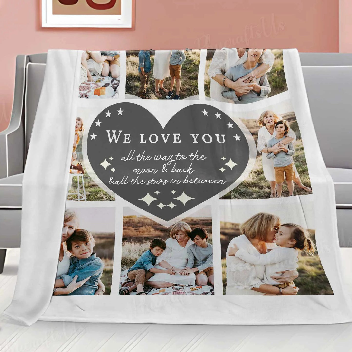 Custom Mama Grandma Blanket Mothers Day Gift