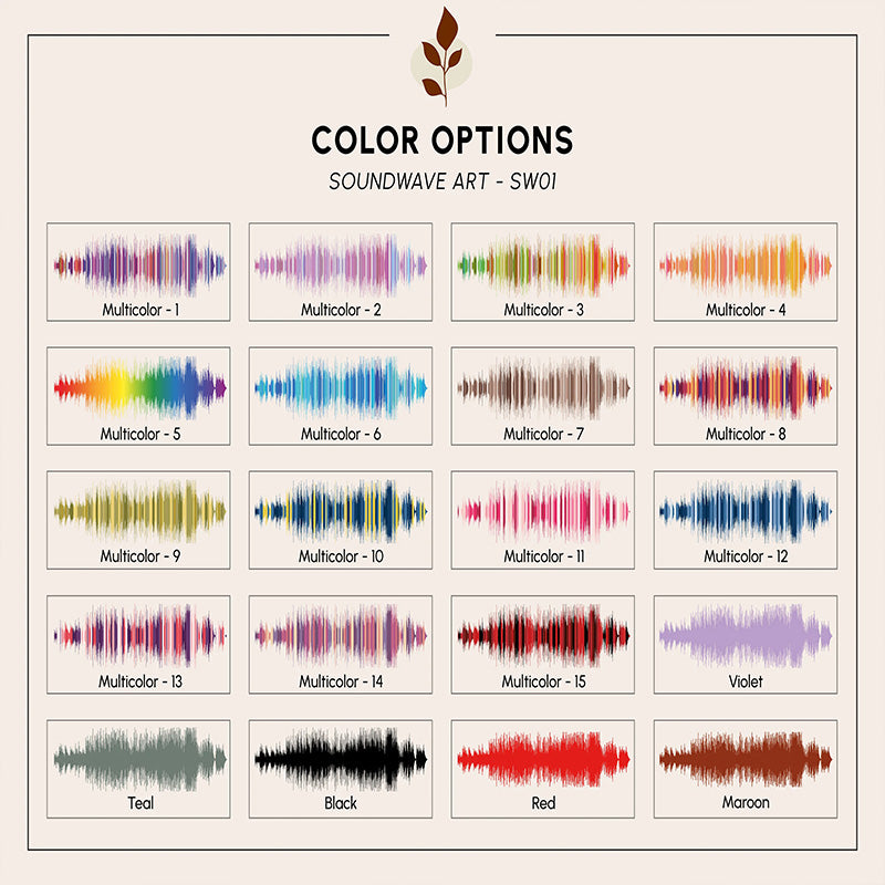 Custom Rainbow Soundwave Art -Voice Recording Gift