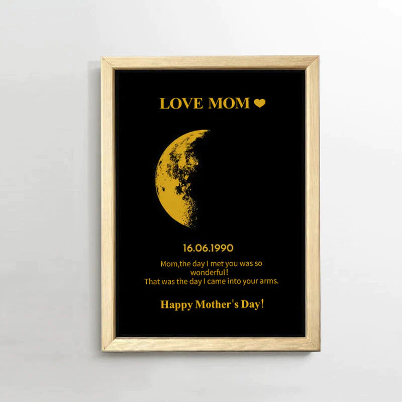 Custom Moon Phase With Custom Text - Christmas Gift for Mom