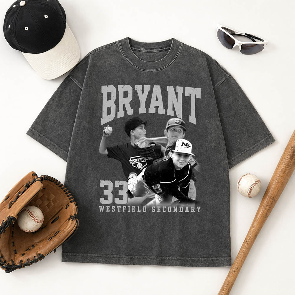 Baseball Lover - Personalized Washed Tee Custom Sport Players Sport Family NA04