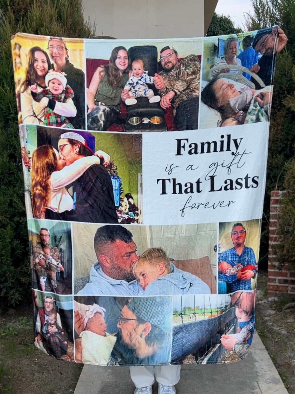 Custom Blanket With 10 Photos Mother's Day Gift