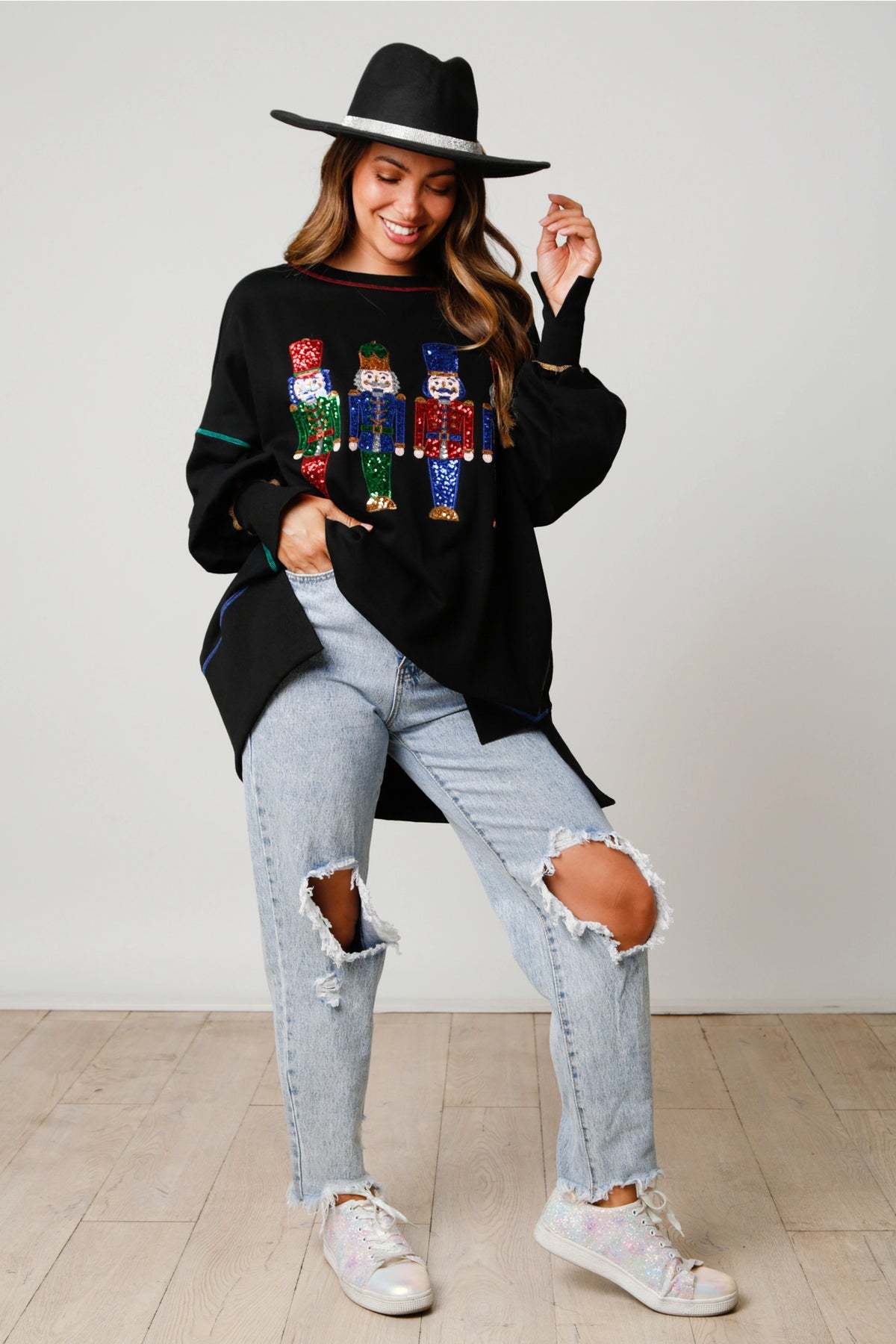 Christmas Sequin Crewneck