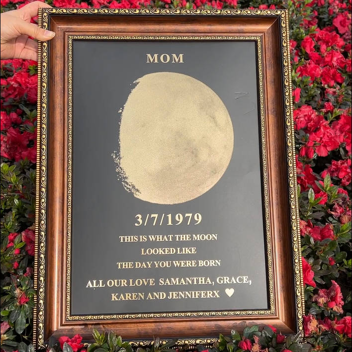 Custom Moon Phase With Custom Text - Christmas Gift for Mom