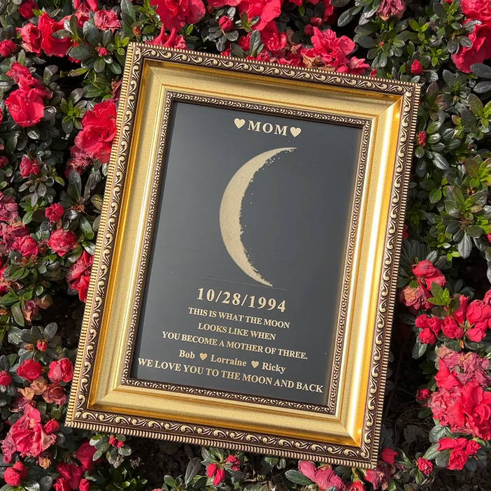 Custom Moon Phase With Custom Text - Christmas Gift for Mom