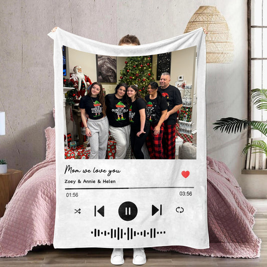 Custom Music Blanket Photo Starlight White Blanket