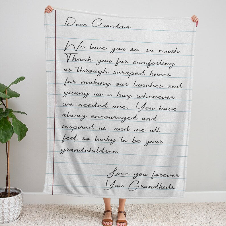 Personalized Love Letter Blanket
