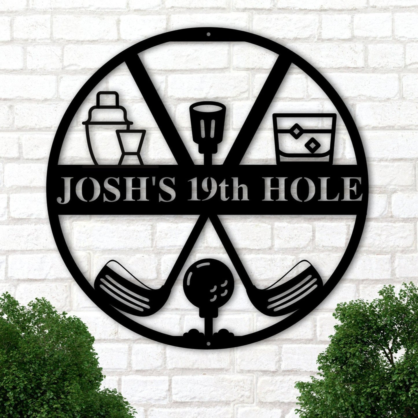 19th Hole Metal Sign Golf Gifts for Men