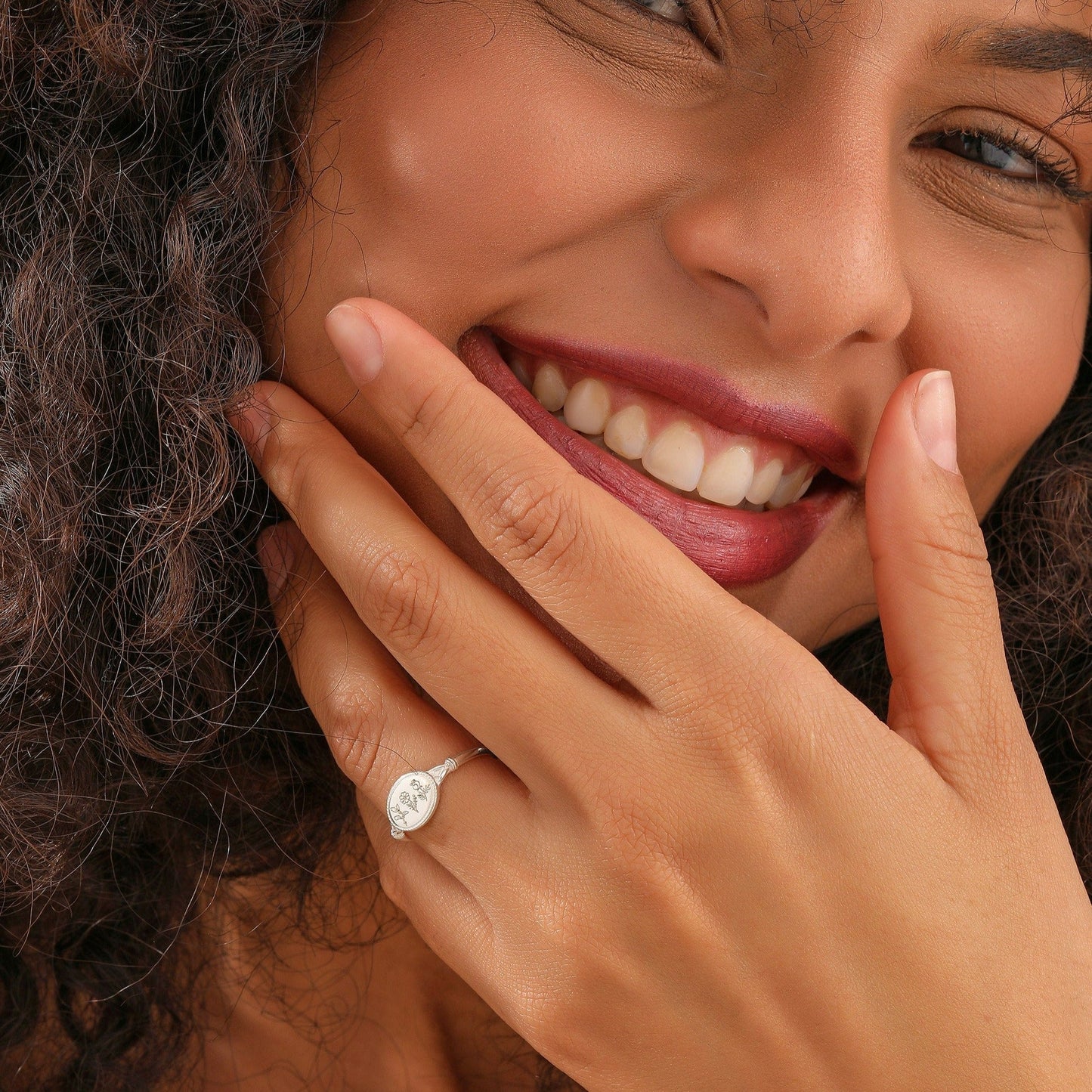 Personalized Family Birth Flower Ring #1