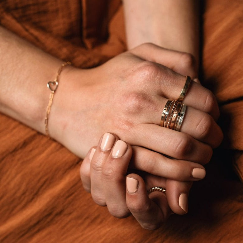 Personalized Mothers Ring Stack