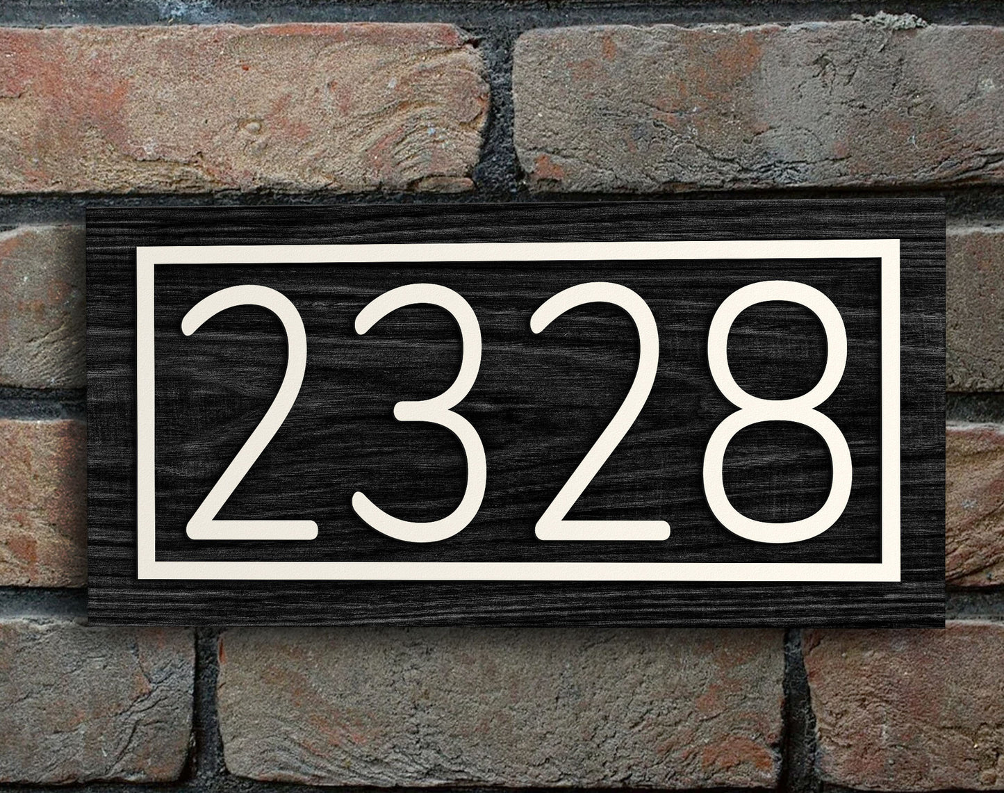 Custom Wooden House Numbers Sign