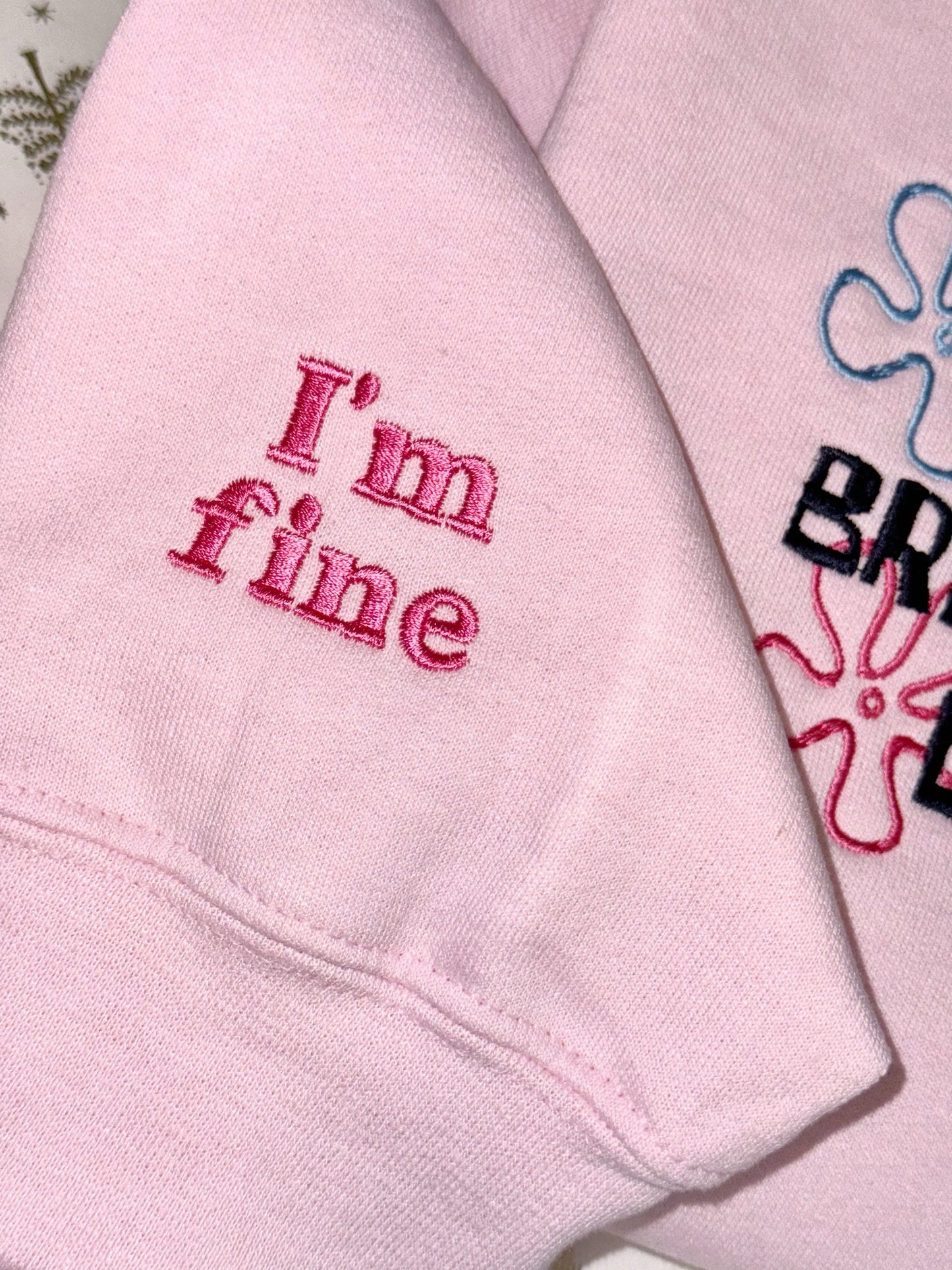 Mental breakdown embroidered sweatshirt