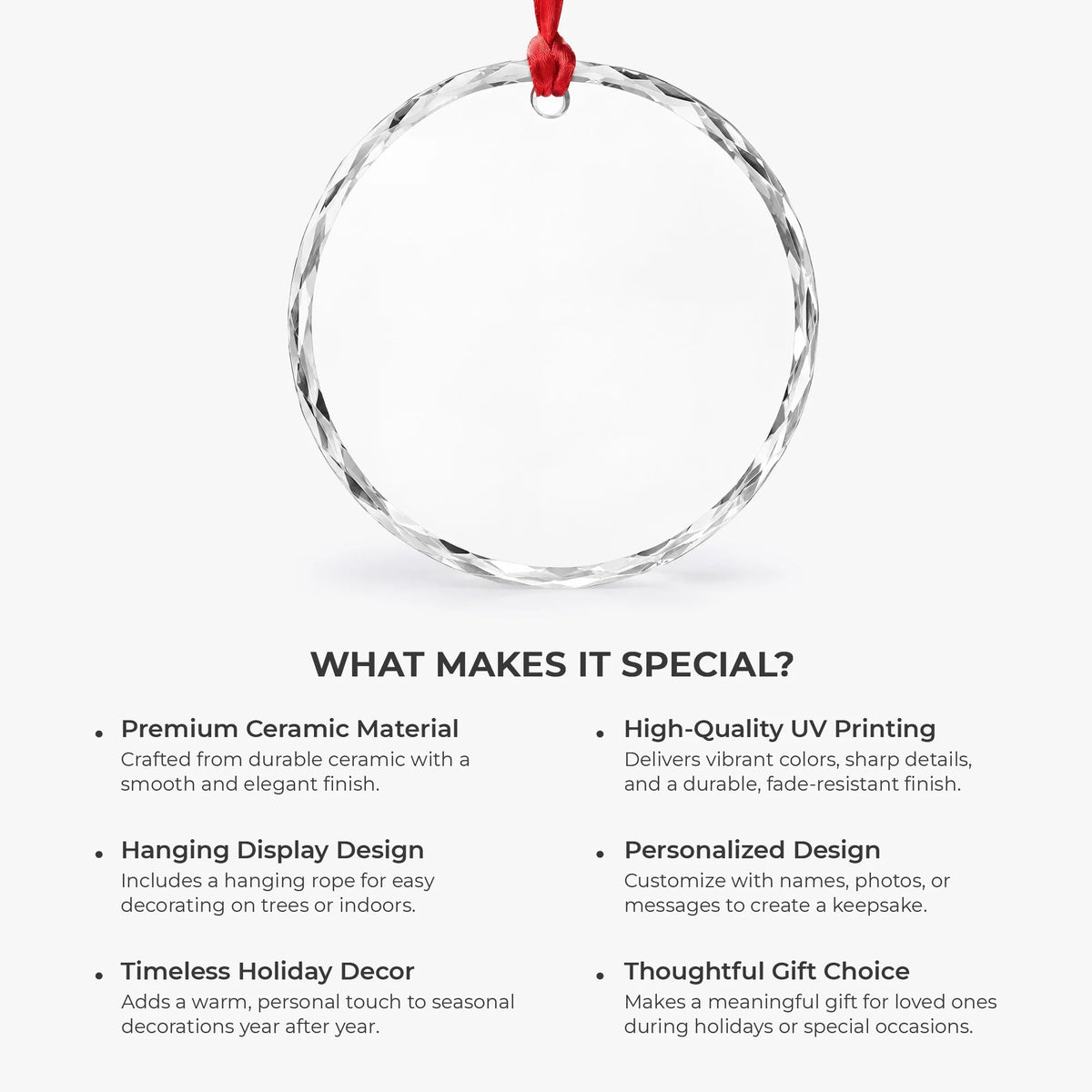 Personalized Memorial Cardinal Glass Ornament