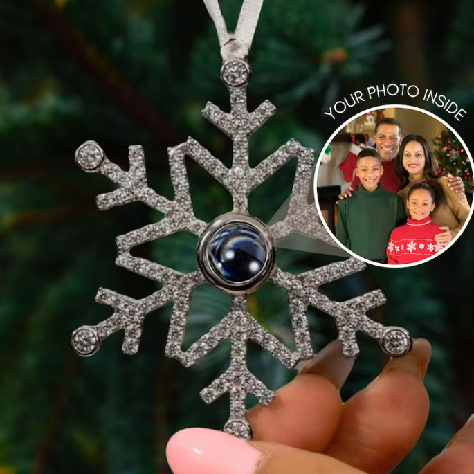 đ„Black Friday Sale 50 % RABATTđ„Personalisiertes Schneeblumen-Fotoornament