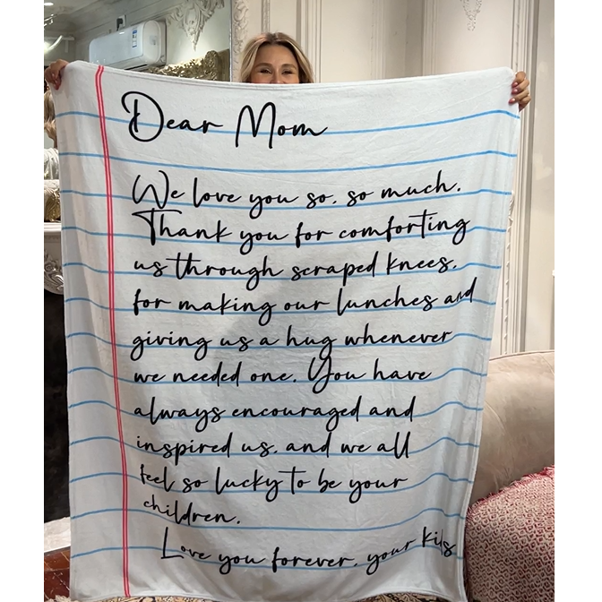 Personalized Love Letter Blanket
