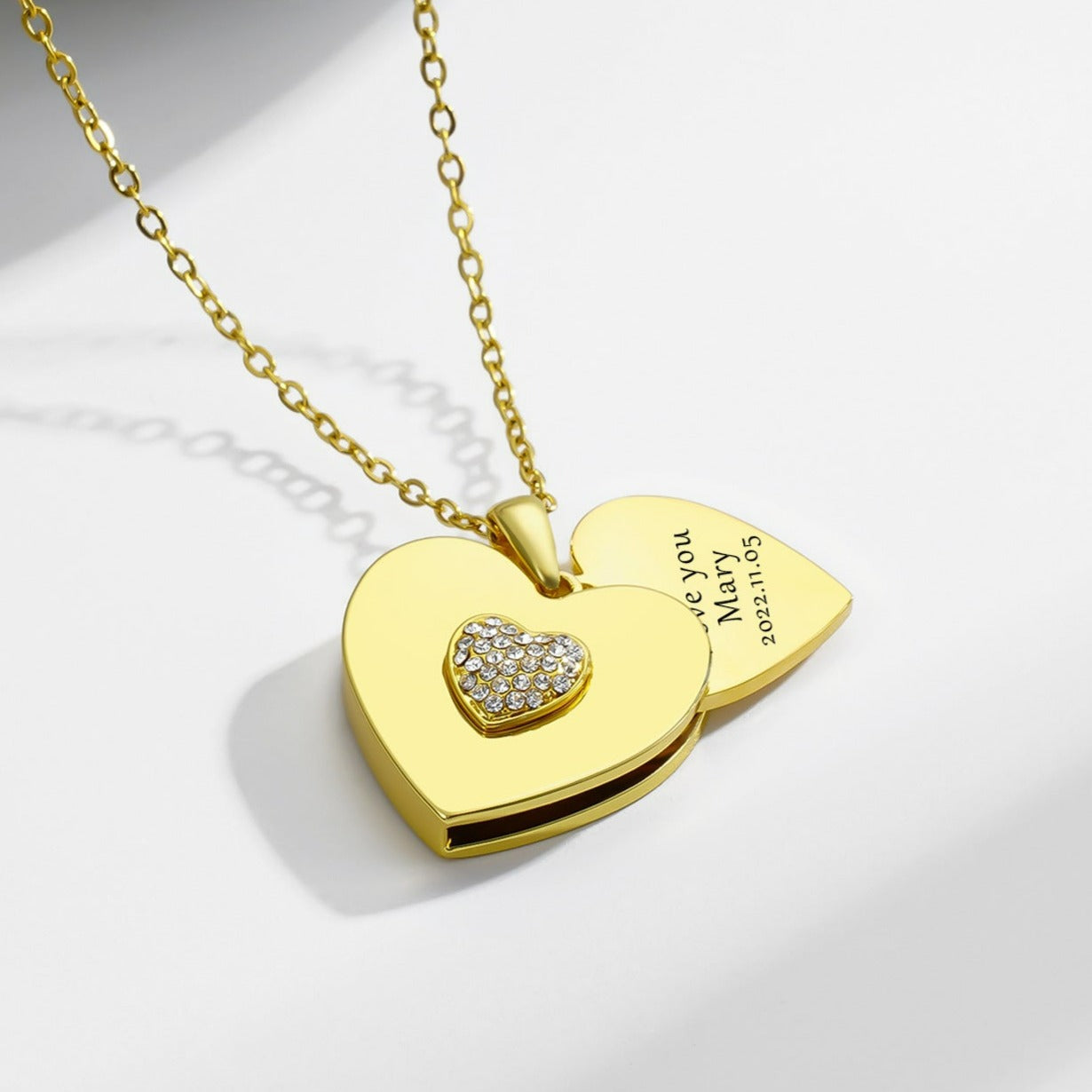 Personalisierte Herz-Buchstaben-Halskette