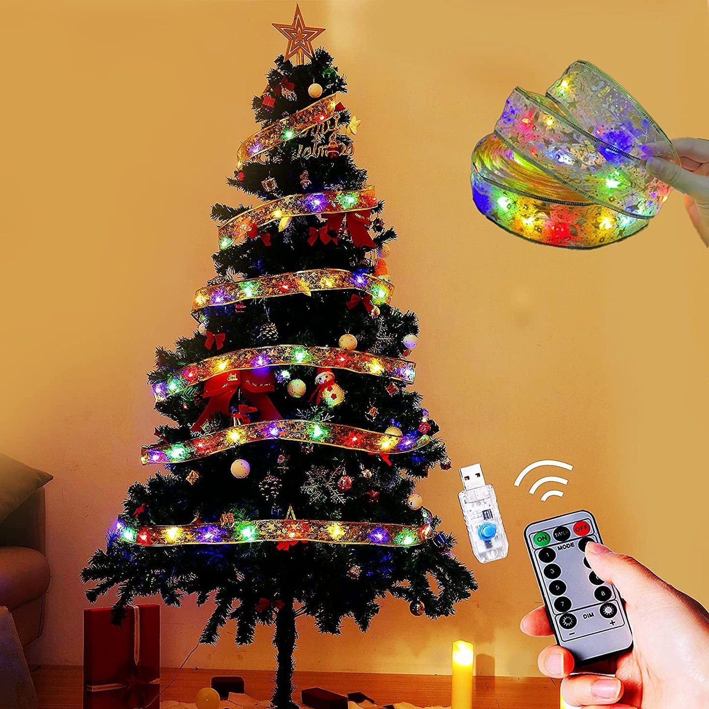 LED String Lights Christmas Tree Lights Satin