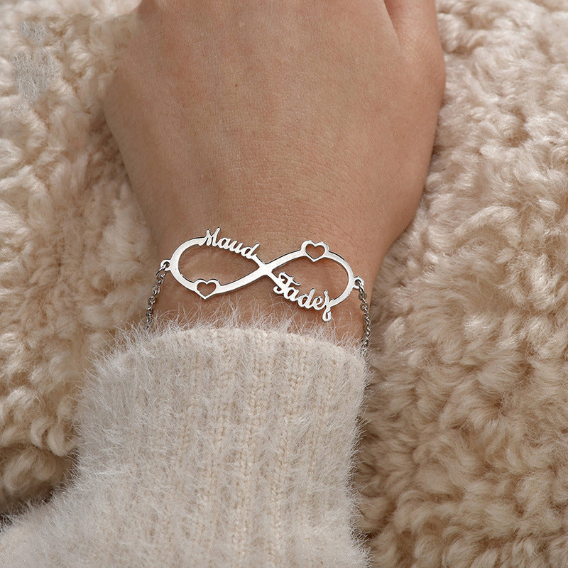 Personalisierte Infinity Armband Halskette