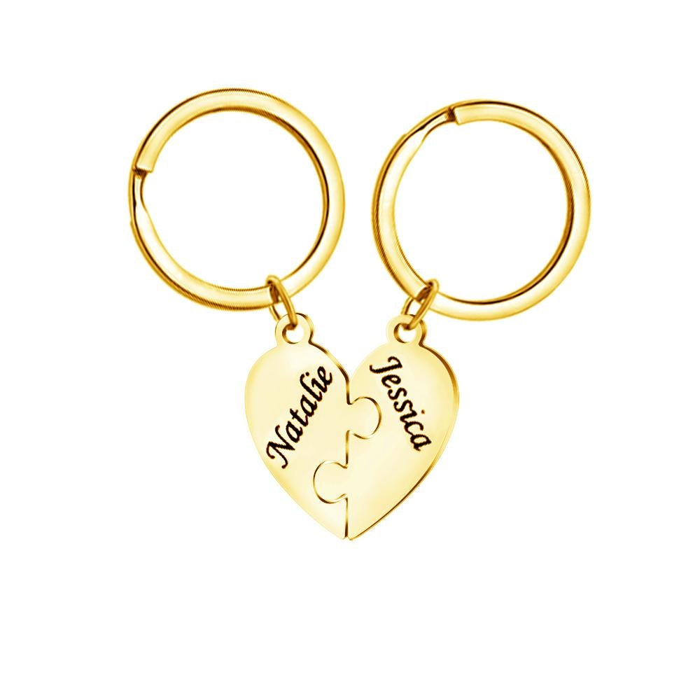 Famille Coeur Pendentif Puzzle Collier Bracelet Keychian TT