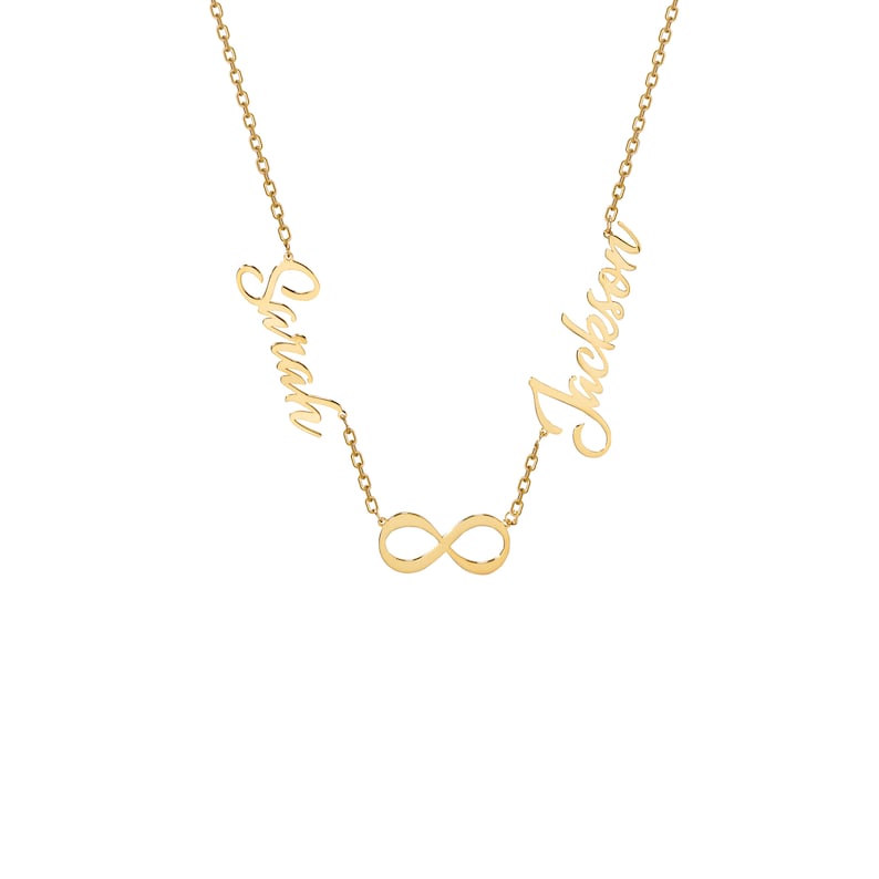 Couples Necklace with Infinity Charm