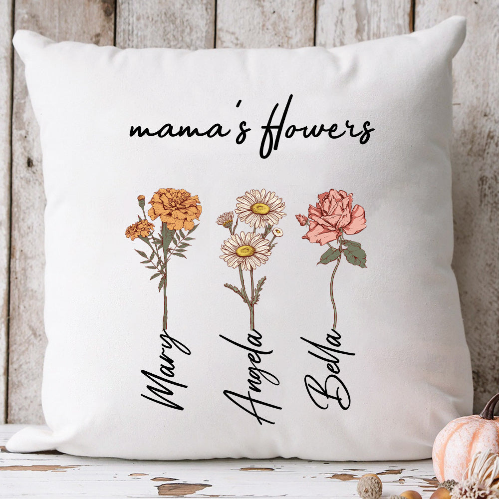 Mama's Garden is Her Children Coussin d'oreiller personnalisé