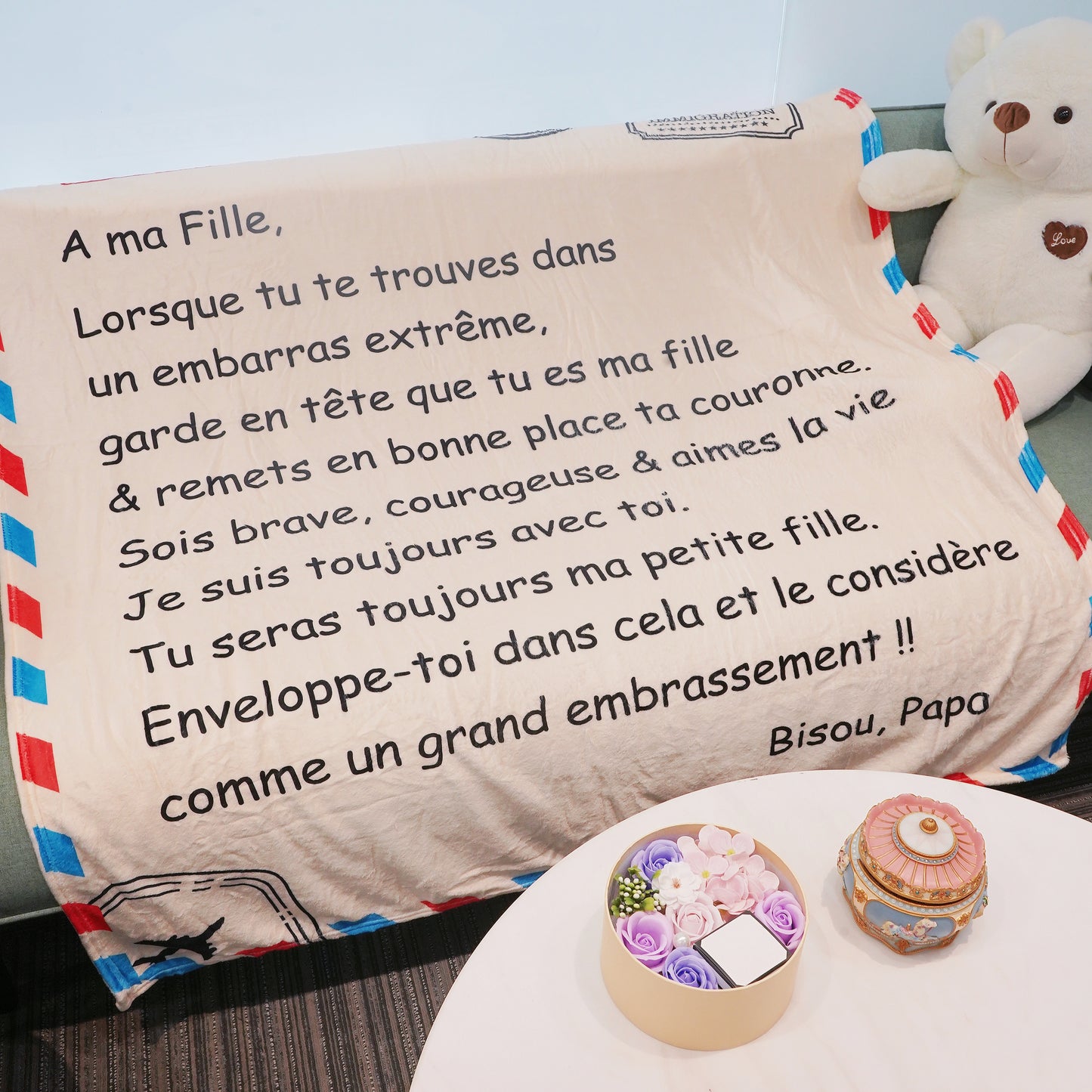 Daughter from Dad | Crown | Premium Plush Blanket