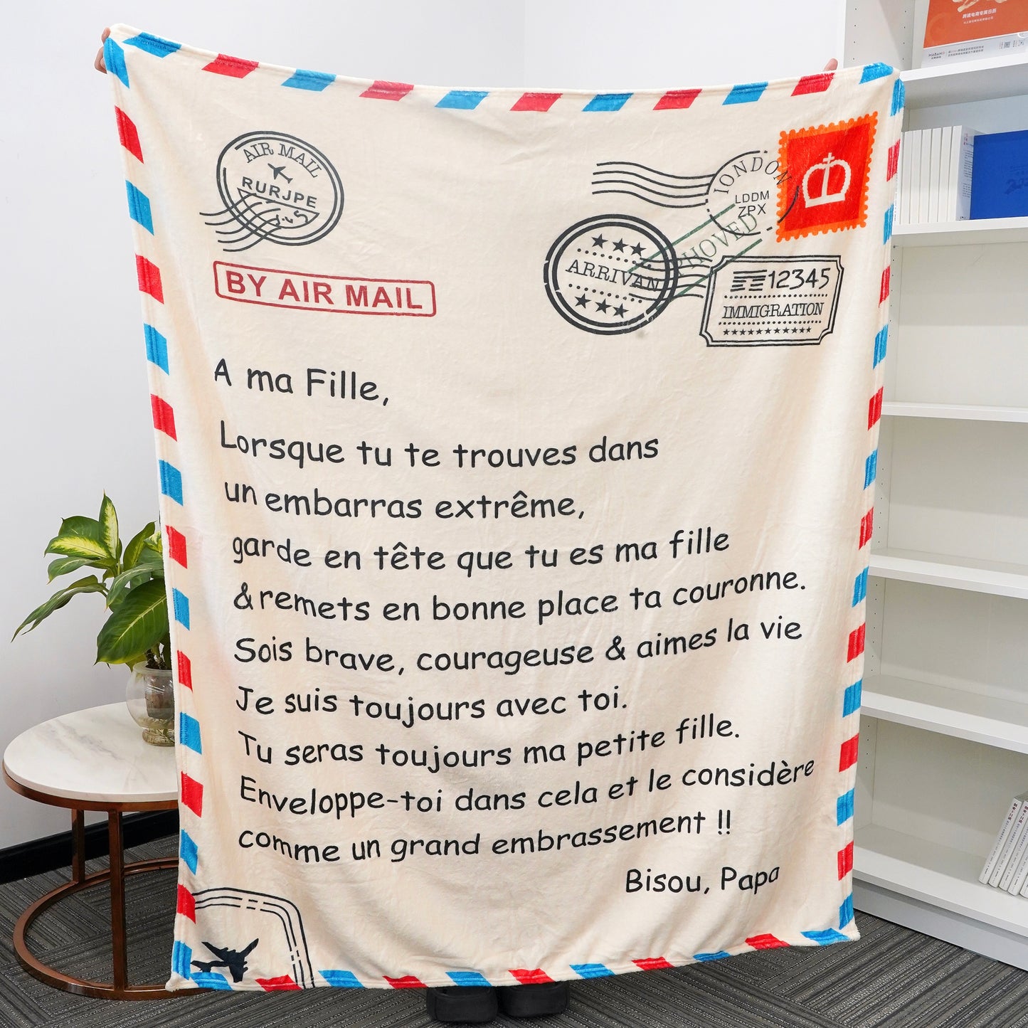 Daughter from Dad | Crown | Premium Plush Blanket