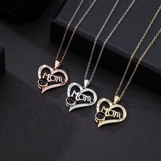 Collier Love Projection Heart Mom ❤️