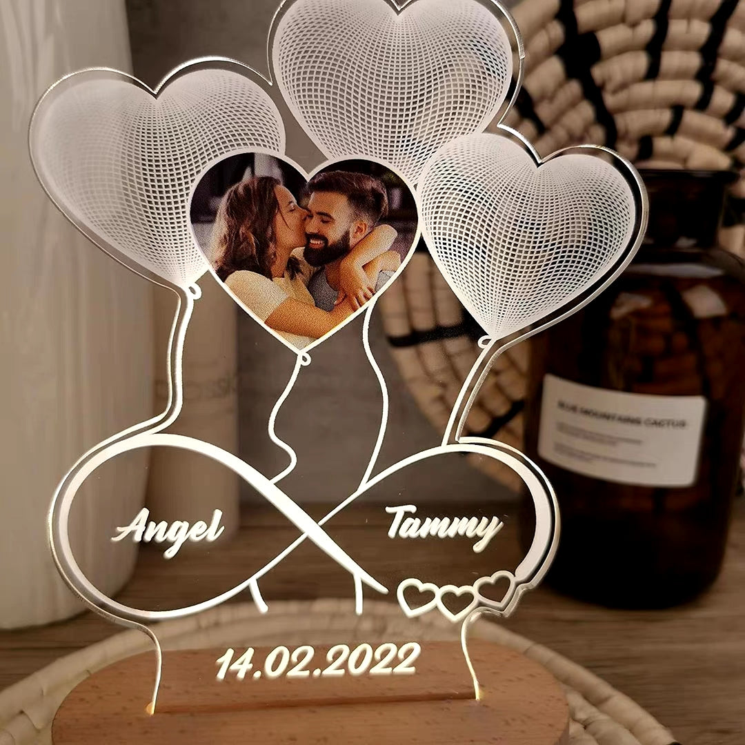 Personalisiertes 3D-gedrucktes Lampengeschenk