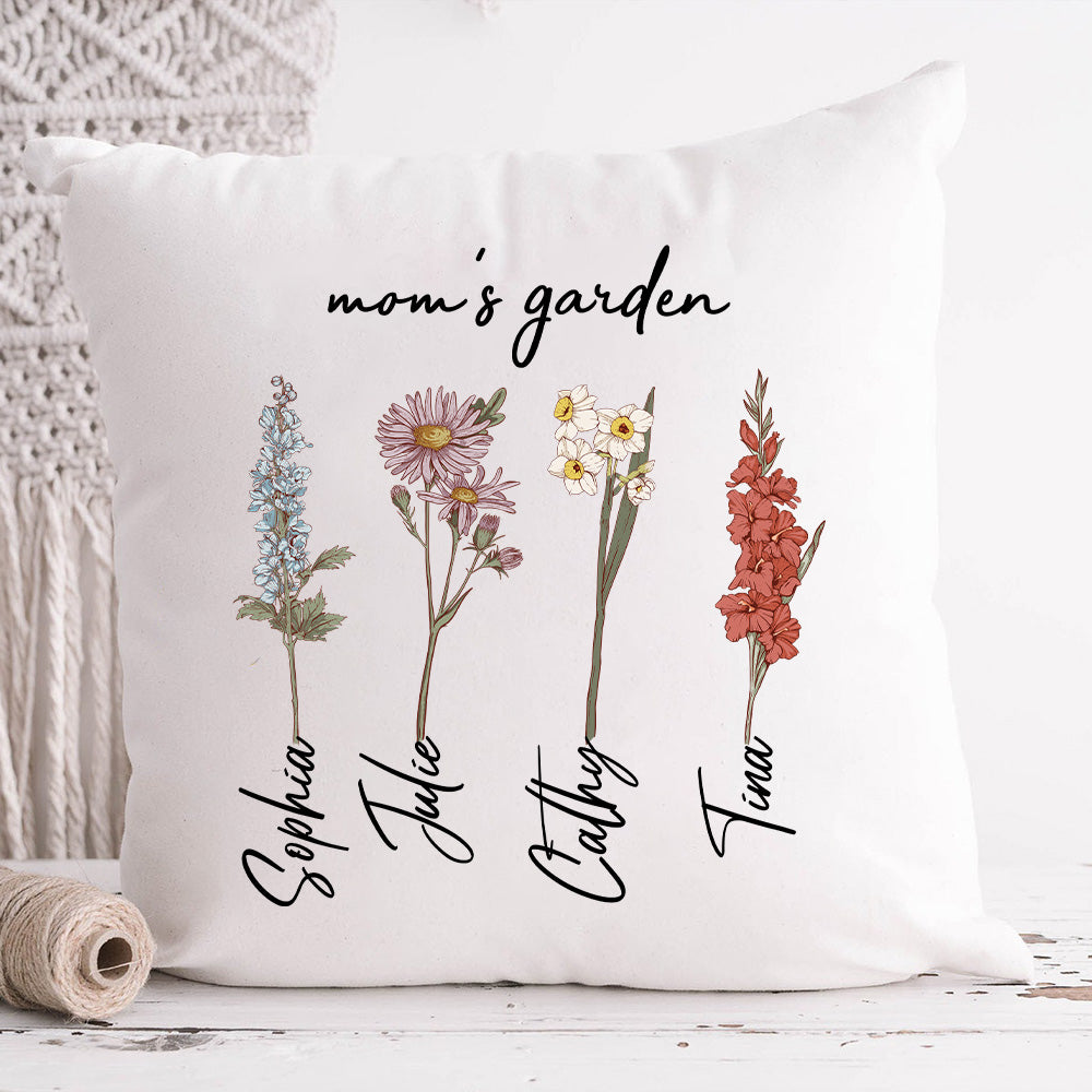 Mama's Garden is Her Children Coussin d'oreiller personnalisé