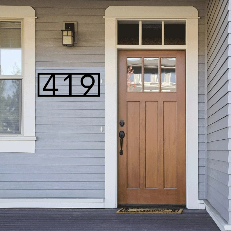 Metal House Numbers Sign #3