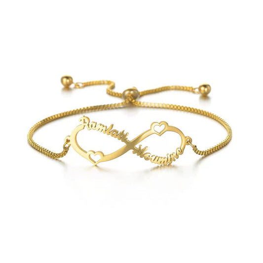 Personalisierte Infinity Armband Halskette