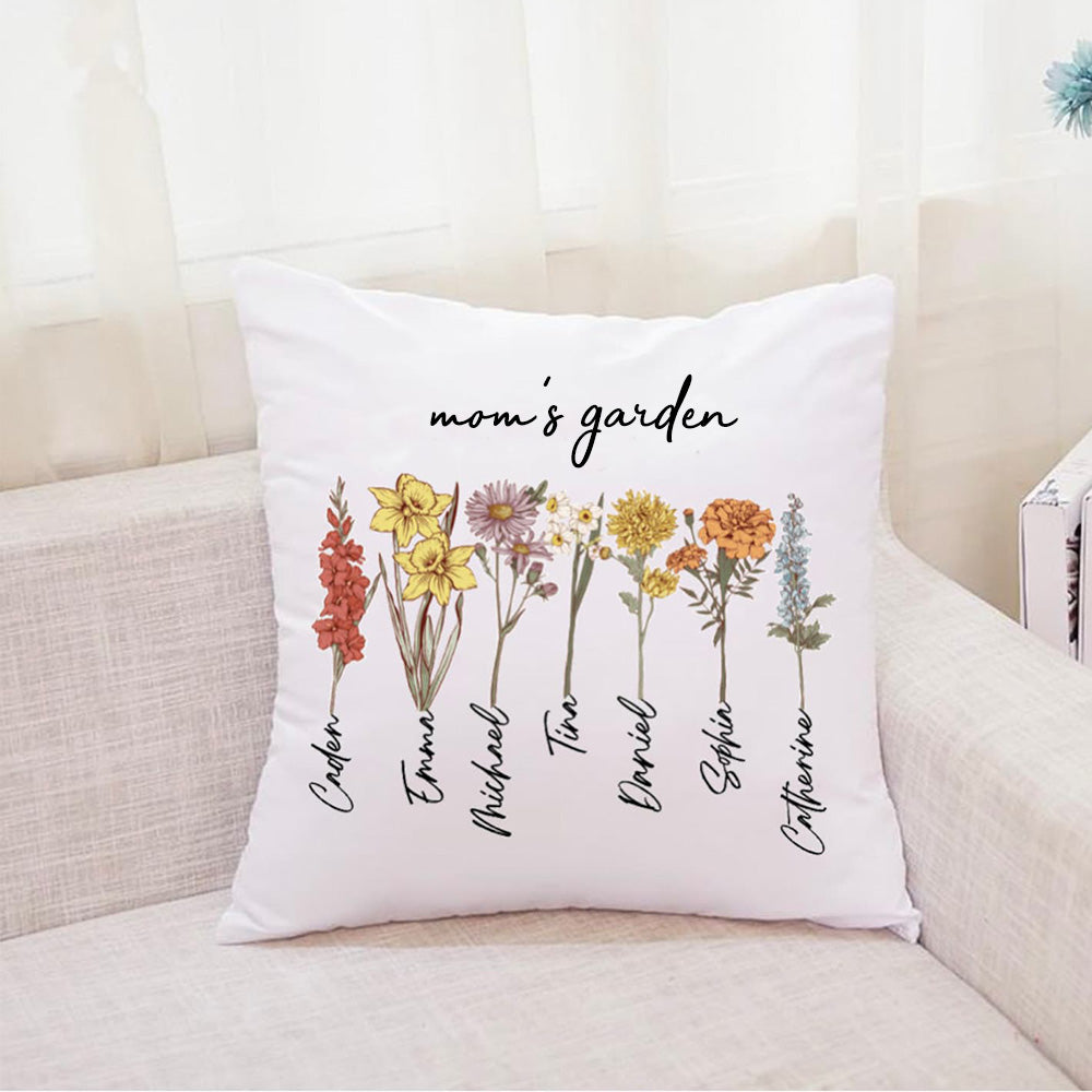 Mama's Garden is Her Children Coussin d'oreiller personnalisé