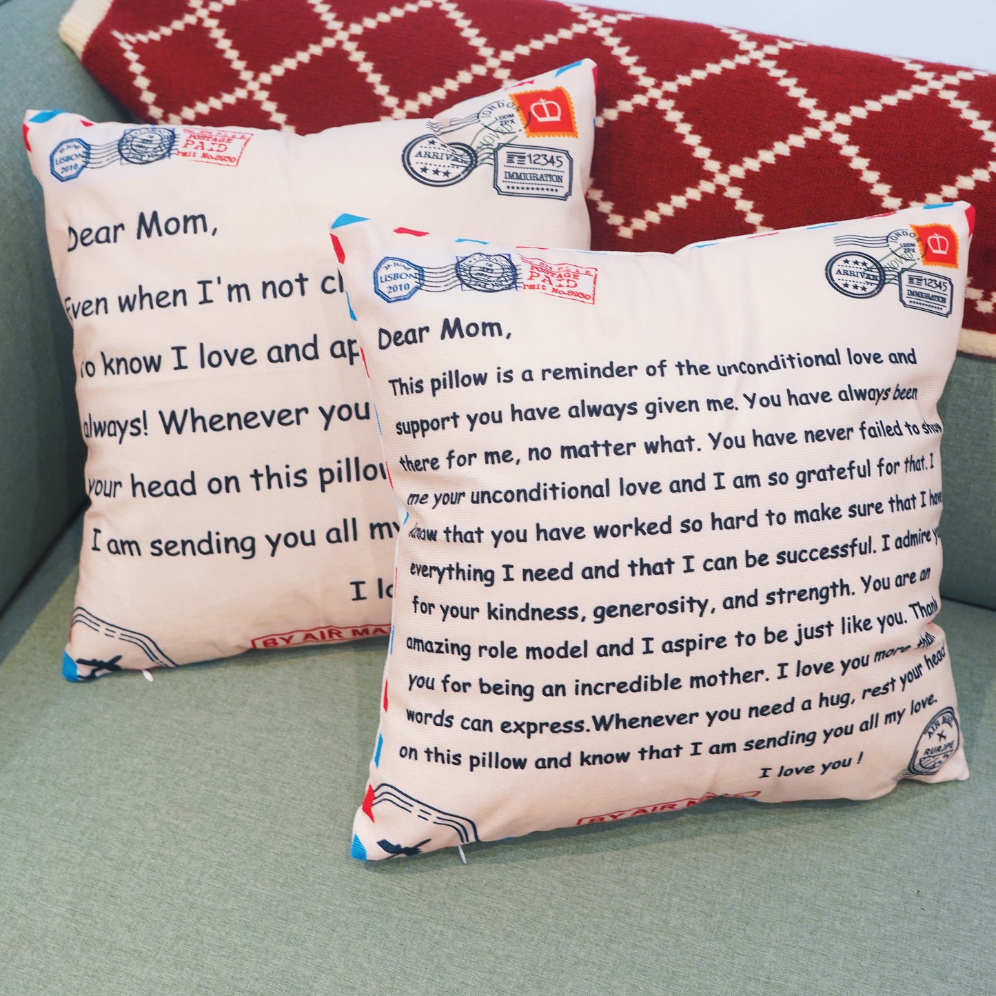 Mama's Garden is Her Children Coussin d'oreiller personnalisé