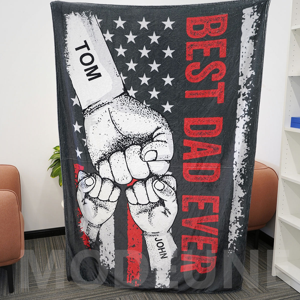 BEST DAD EVER Customized Blanket