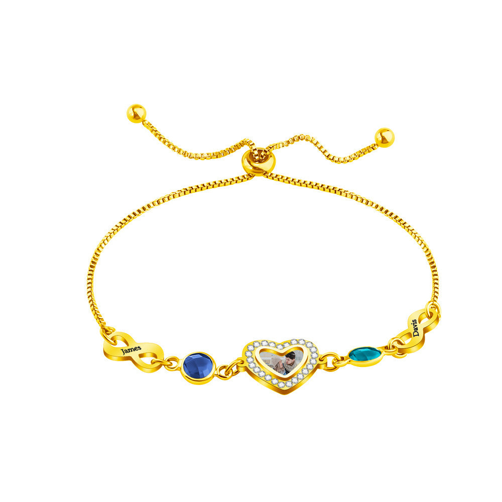 Collier Coeur Prénoms Personnalisés Avec Pierres De Naissance