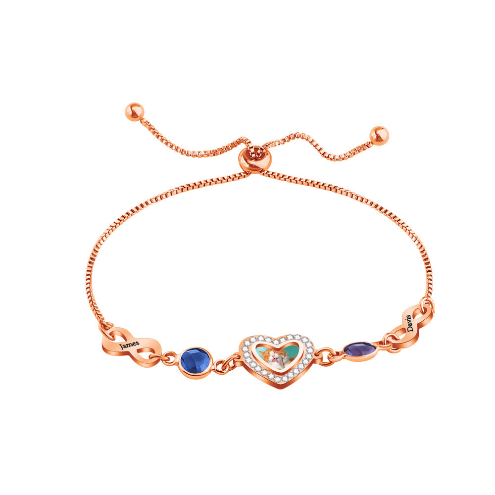 Collier Coeur Prénoms Personnalisés Avec Pierres De Naissance