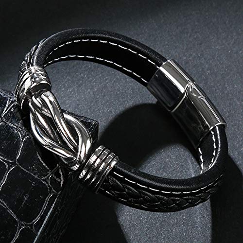 Custom Men's Leather Infinity Bracelets