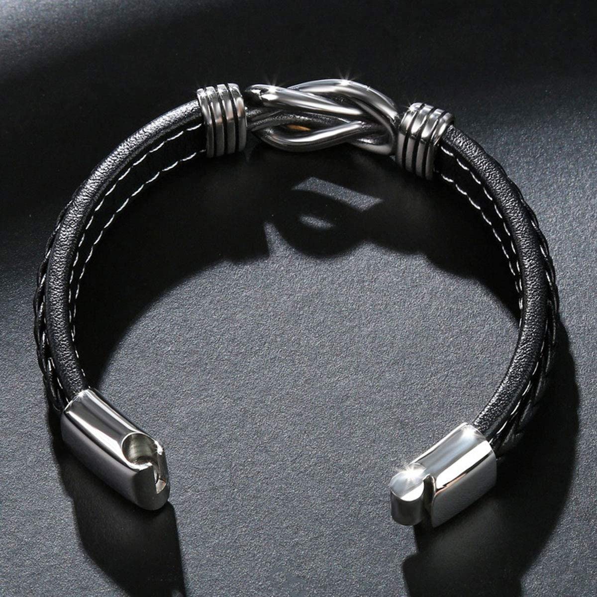 Custom Men's Leather Infinity Bracelets