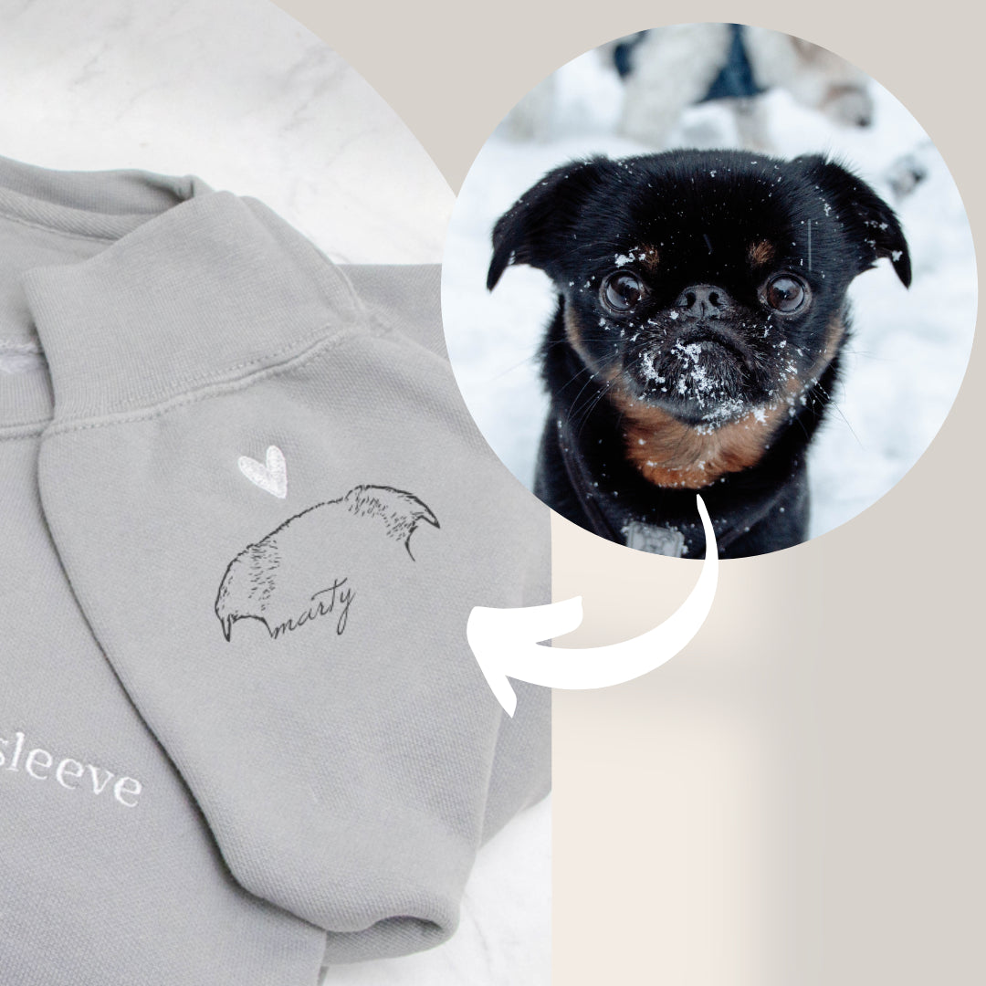 "Heart On My Sleeve" Embroidered Custom Crewneck