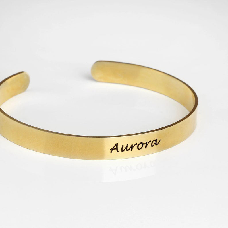 Personalisiertes graviertes Ringarmband verstellbar