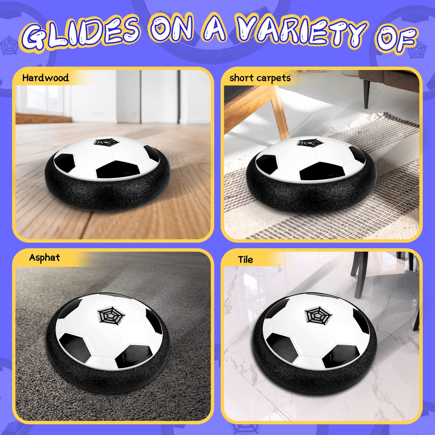 Ballon de football suspendu à LED