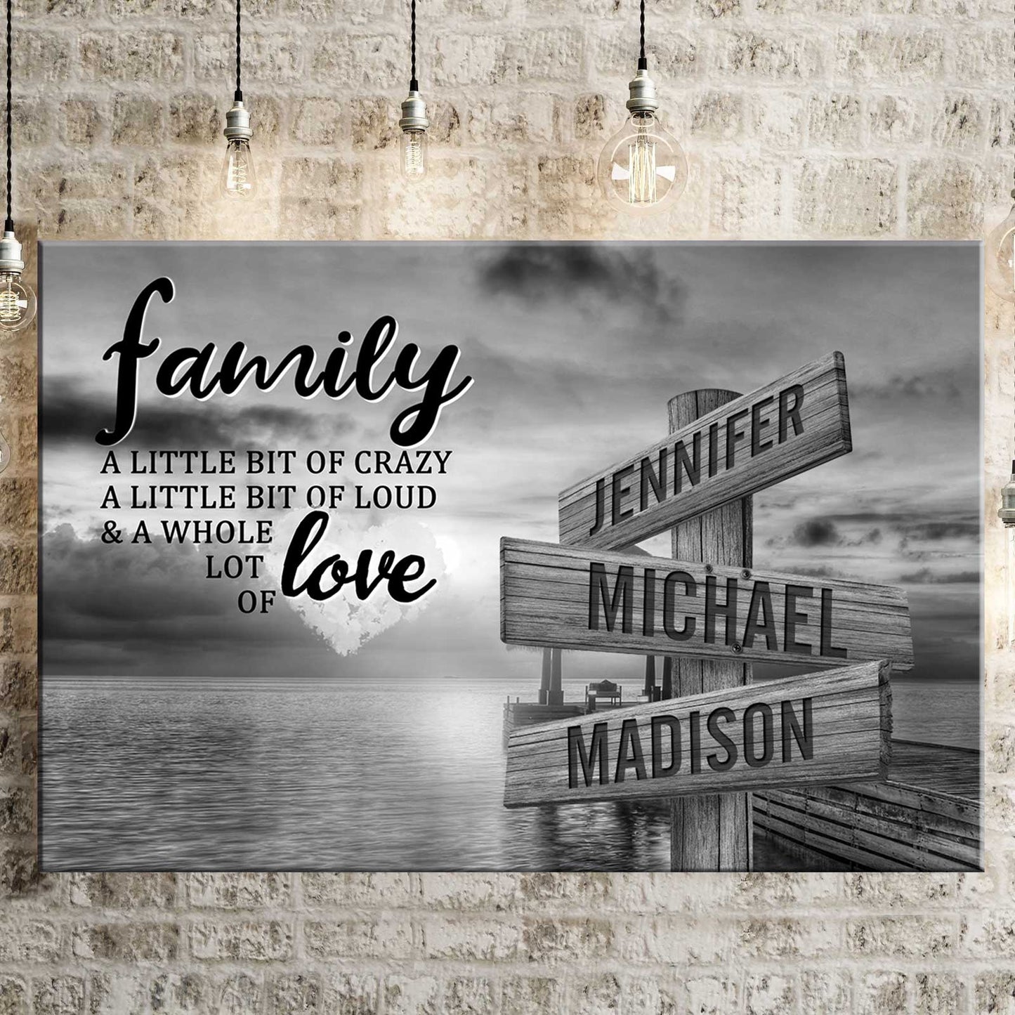 Coast Sunset A Little Whole Lot of Love Multi-Names Premium Canvas #1