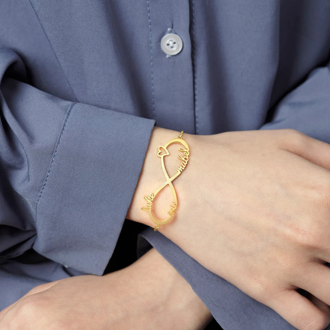 Personalisierte Infinity Armband Halskette