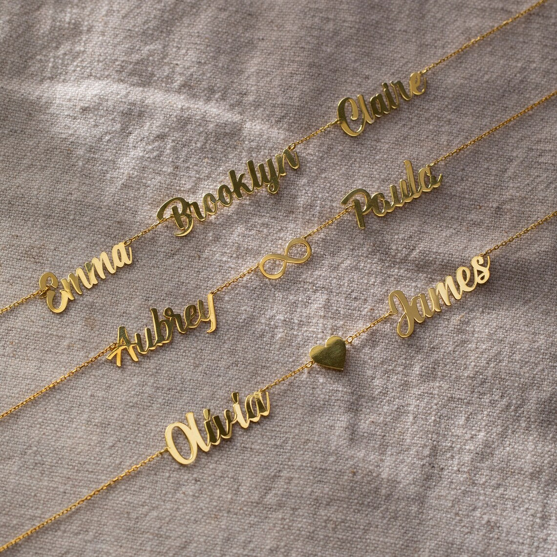 Couples Necklace with Infinity Charm
