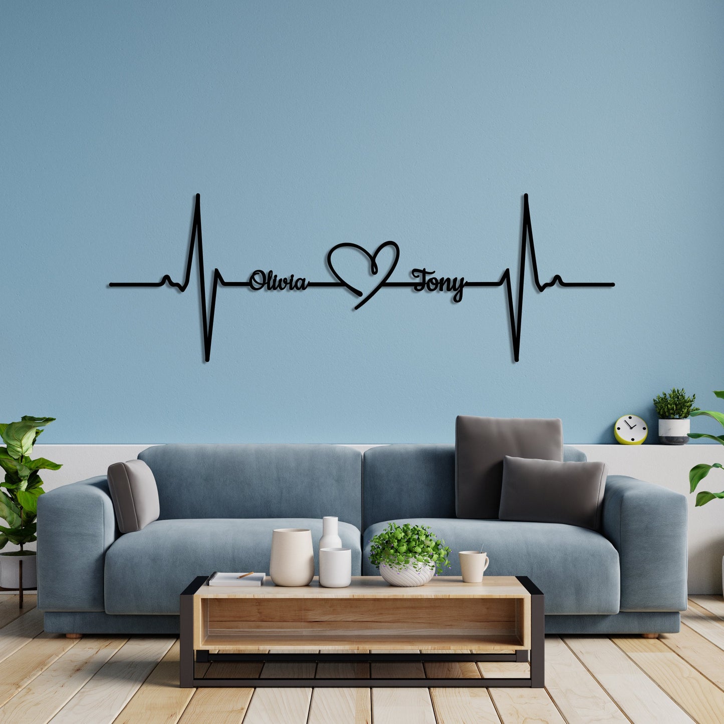 Signe en métal monogramme Infinity Couples