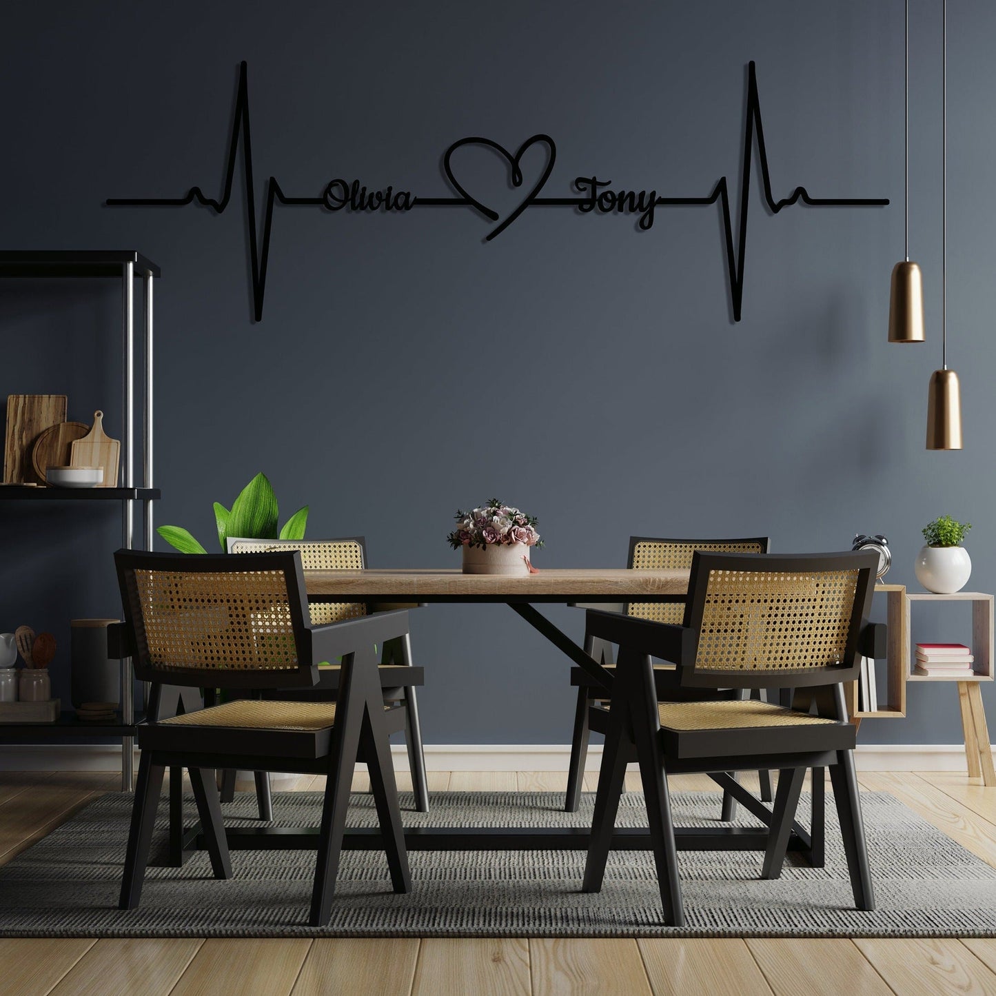 Signe en métal monogramme Infinity Couples