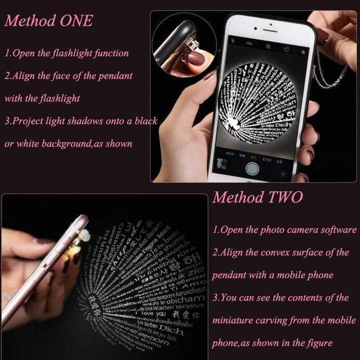 Collier Love Projection Heart Mom ❤️